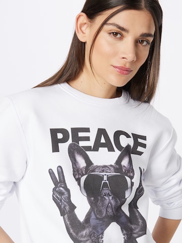 EINSTEIN & NEWTON Sweatshirt 'Frenchie Peace' in White
