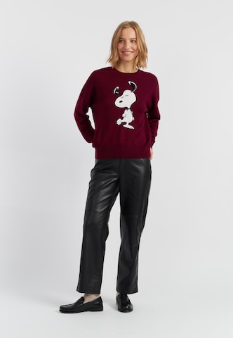Chinti & Parker Pullover 'Dancing Snoopy' i rød