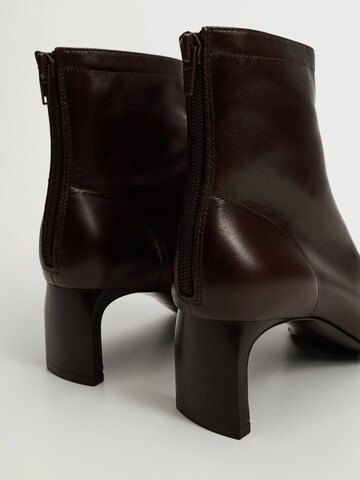 MANGO Ankle Boots 'Sila' in Red