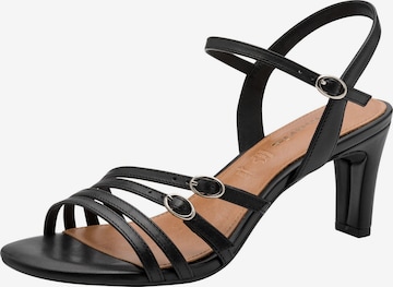 Sandales Tamaris en noir : devant