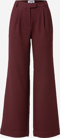 LOOKS by Wolfgang Joop Wide leg Pleat-Front Pants in Red: front