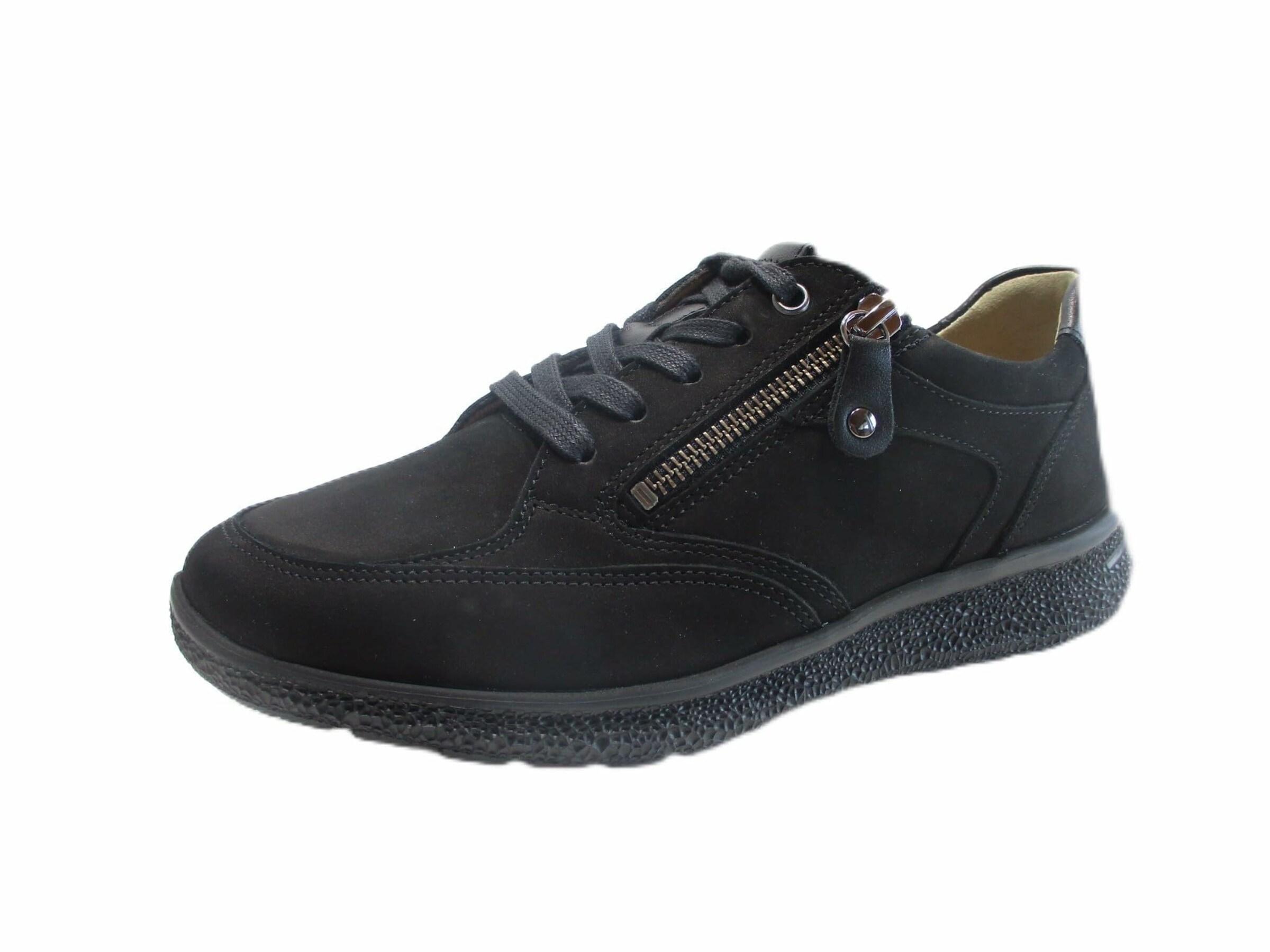 Hartjes Platform trainers in Black: front
