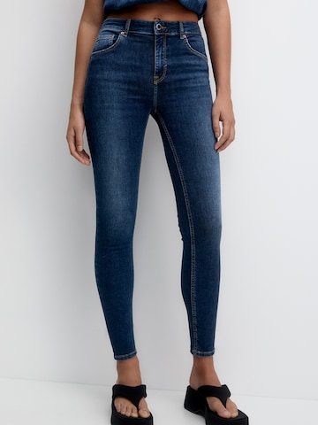 Pull&Bear Slim fit Jeans in Blue: front