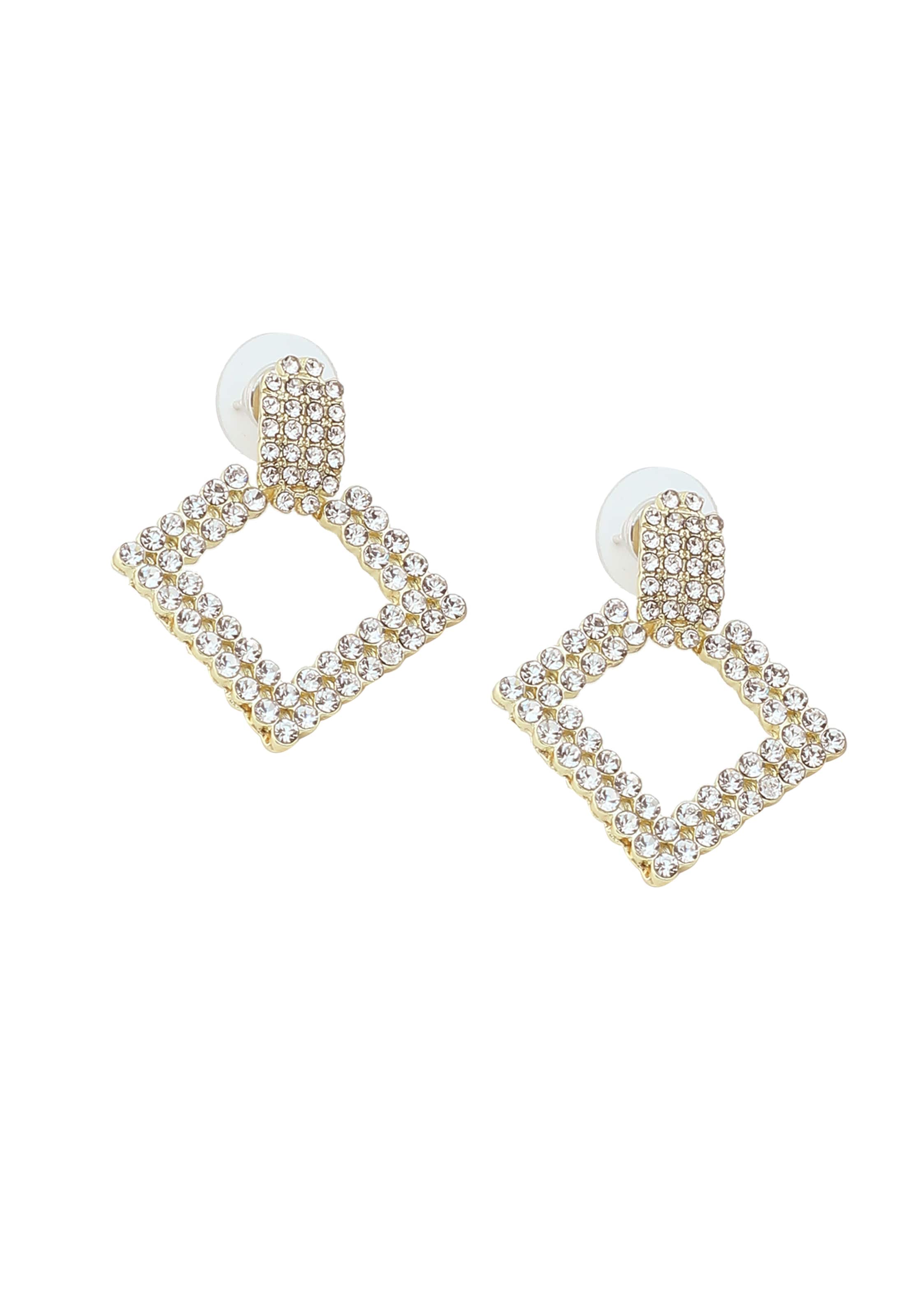 SOHI Pendientes 'Alysa' en oro / blanco, Vista del producto