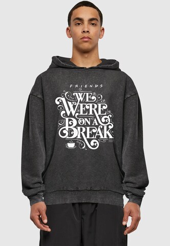 ABSOLUTE CULT Sweatshirt 'Friends - On A Break' in Zwart: voorkant