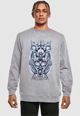 ABSOLUTE CULT Sweatshirt 'Aquaman - Ocean Master' in Grijs: voorkant