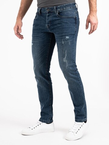 Coupe slim Jean 'München' Peak Time en bleu