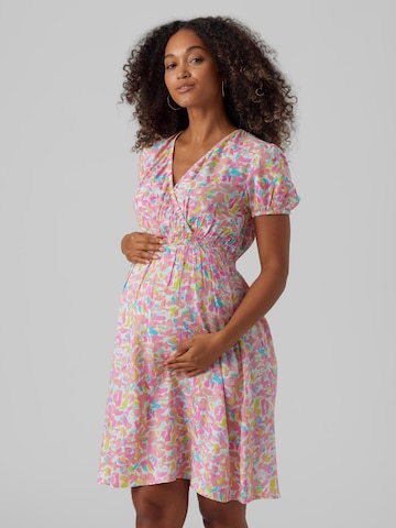 Robe 'Casey Tess' MAMALICIOUS en rose : devant