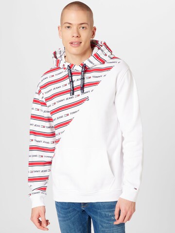 Sweat-shirt Tommy Jeans en rouge : devant