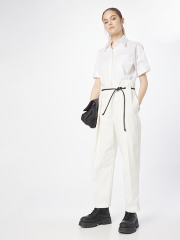 Loosefit Pantaloni con pieghe di 3.1 Phillip Lim in bianco