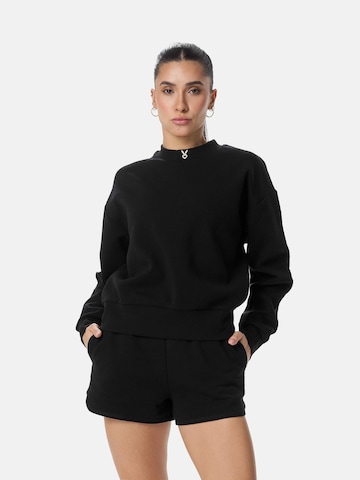 Sweat-shirt 'LOUNGE FIT' Cardio Bunny en noir : devant