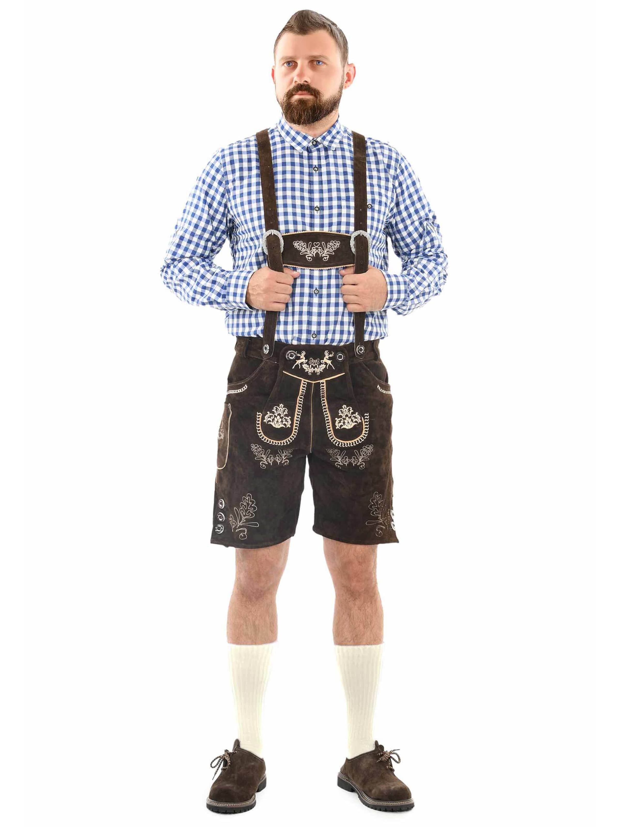 Alessandro Salvarini Regular Trachtenshorts in Braun: Vorderseite