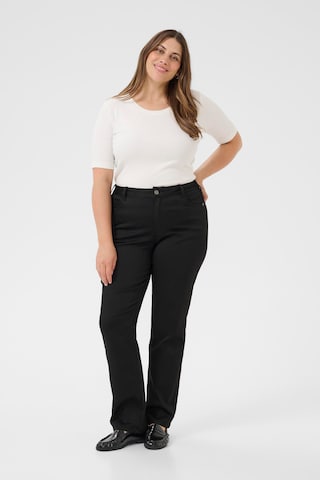 KAFFE CURVE Slim fit Jeans 'Dina' in Black