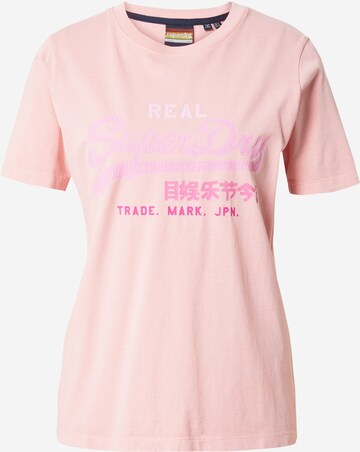 T-shirt Superdry en rose : devant