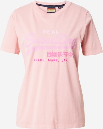 Superdry T-Shirt in Pink: predná strana