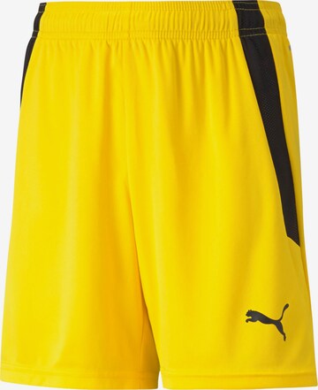 PUMA Regular Sportbroek 'TeamLiga' in Geel: voorkant