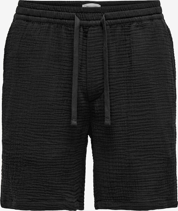 Pantaloni 'ONSTel-Pas' di Only & Sons in nero: frontale
