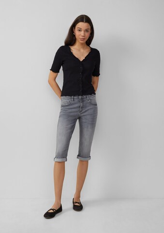 Coupe slim Jean 'Catie' QS en gris