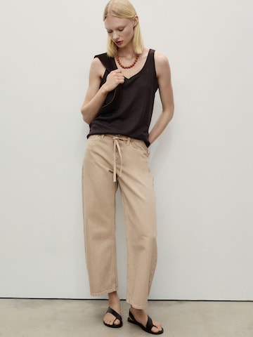 MANGO Wide leg Jeans 'KIKA' in Beige