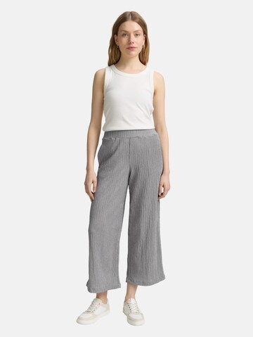 TOM TAILOR Wide leg Broek in Zwart