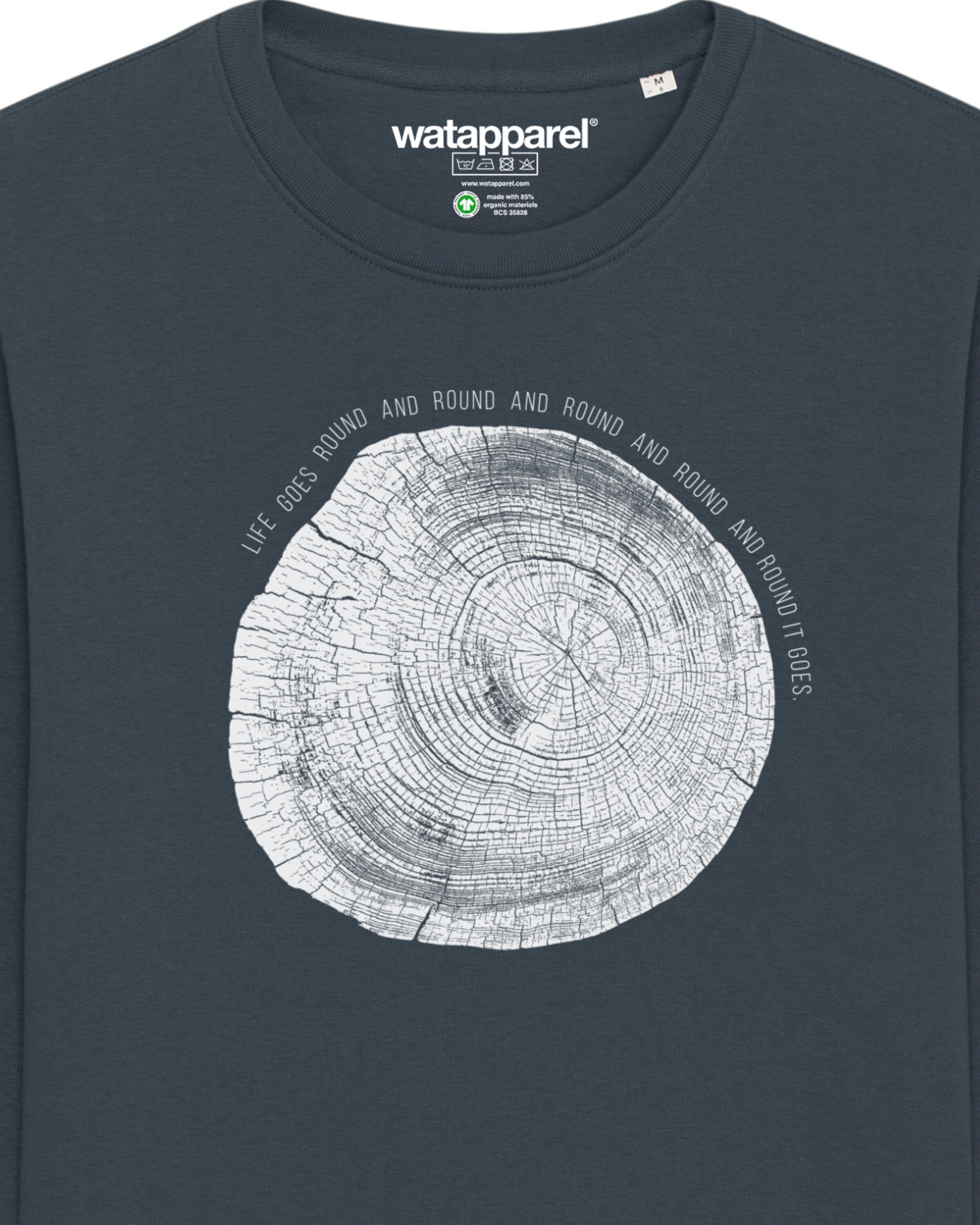 Sweat-shirt ' Baumscheibe ' Watapparel en gris