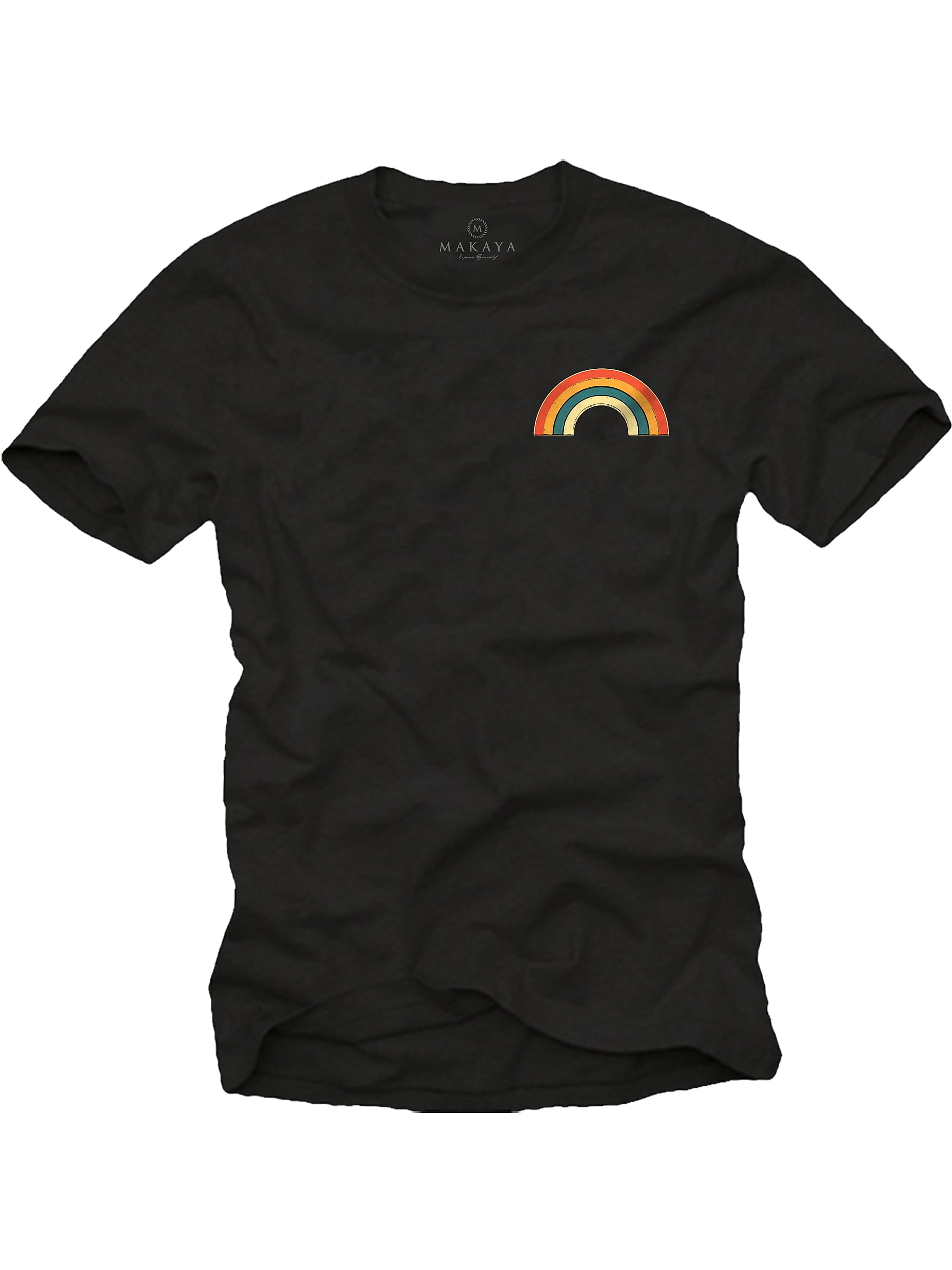 MAKAYA Shirt 'Rainbow' in Black: front