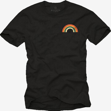 MAKAYA Shirt 'Rainbow' in Black: front
