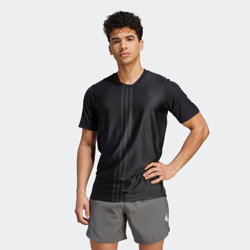 ADIDAS PERFORMANCE Performance shirt 'Hiit Workout 3-Stripes' in Black: front