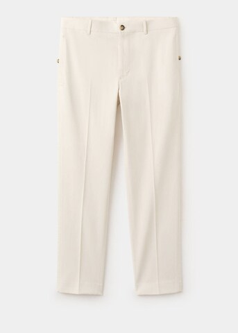 MANGO MAN Regular Pleated Pants 'Hunt' in Beige