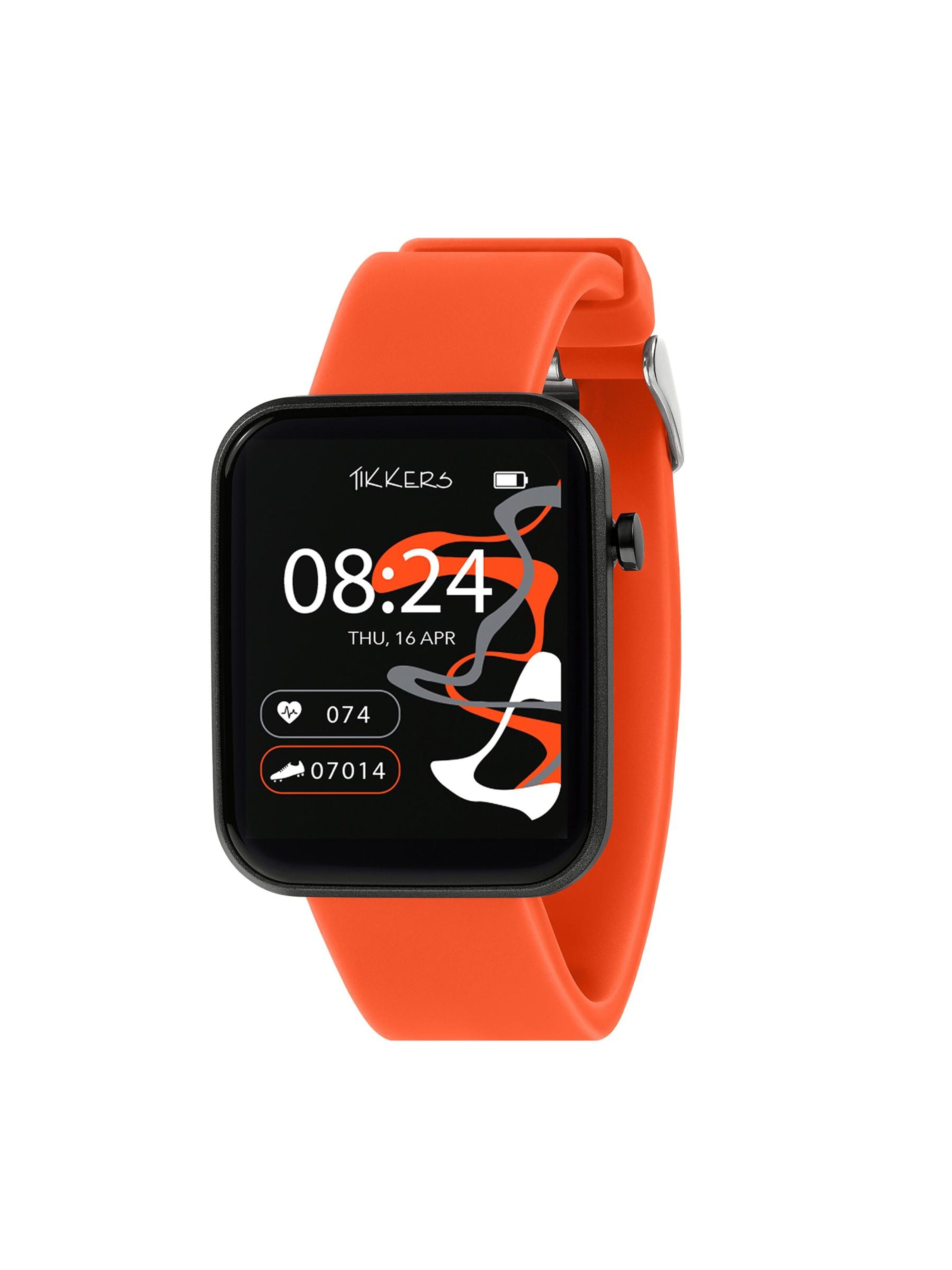 Montre 'Tikkers Smart Watch Serie 13 Silikonband' Tikkers en orange : devant