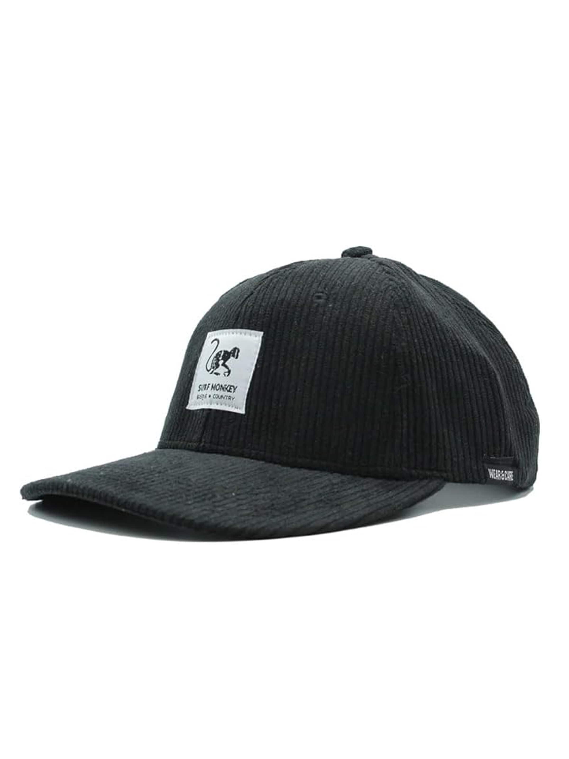 Surf Monkey Sportpet in Zwart: voorkant
