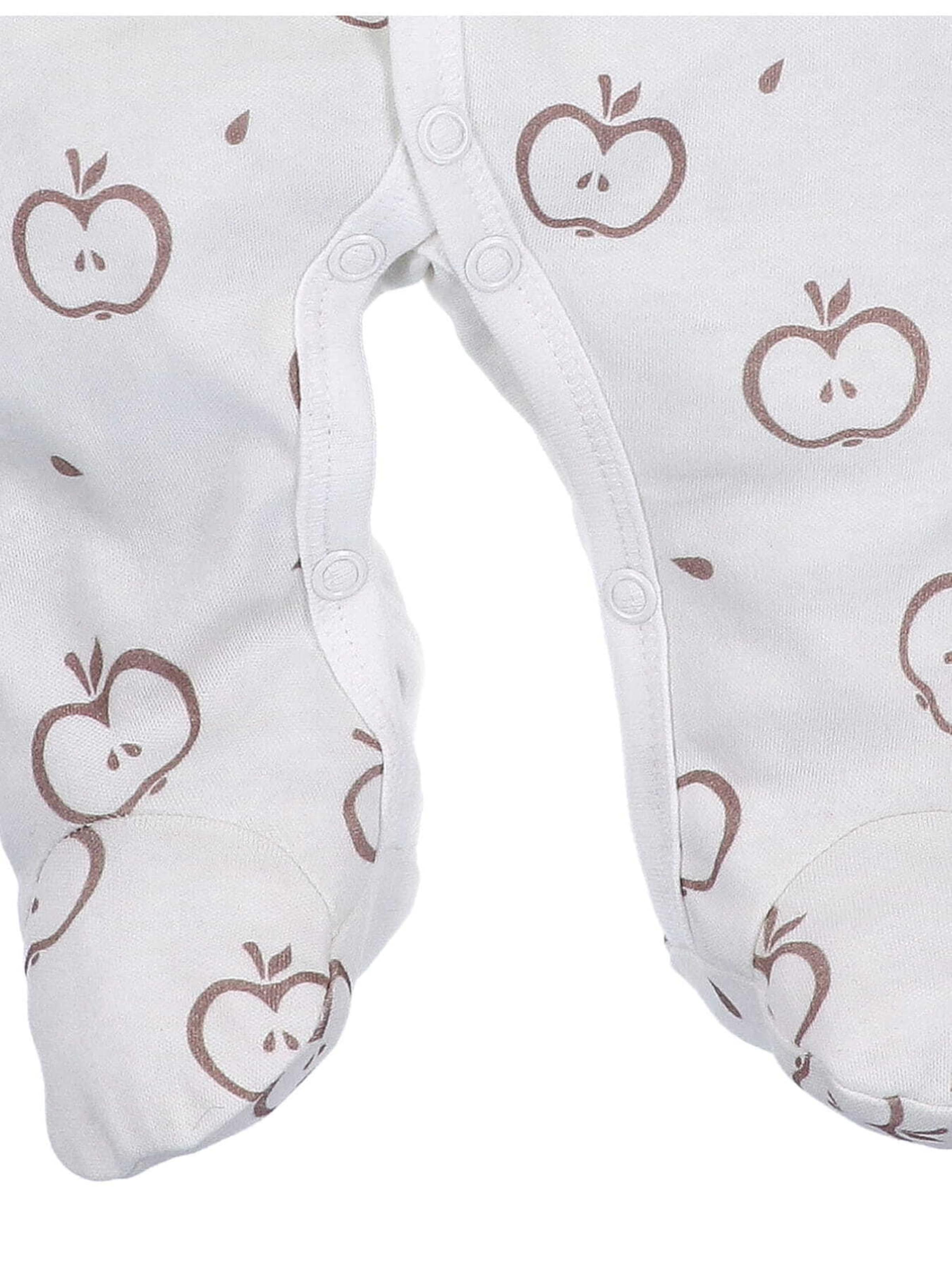 NINI Rompertje/body 'Sweets Apples' in Wit