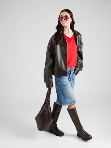 raudona VERO MODA Marškinėliai 'VMAVA'
