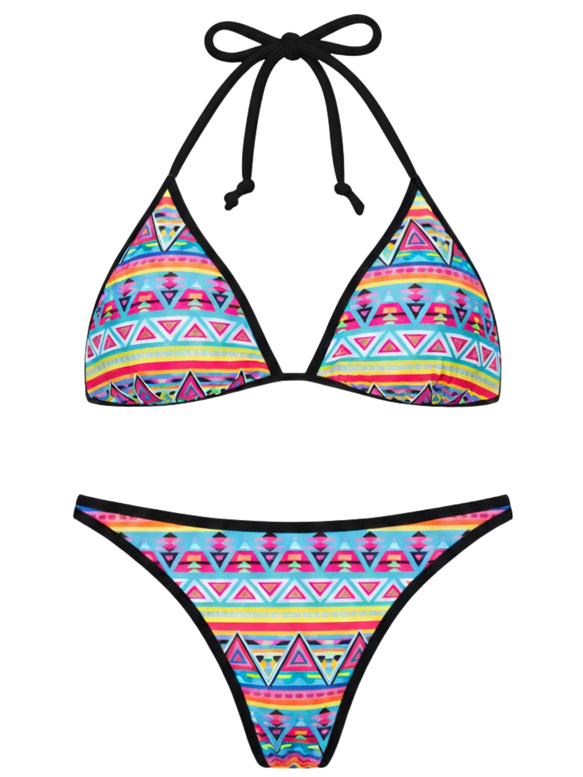 AvaMia Triangel Bikini 'Style 7' in Mischfarben: Vorderseite