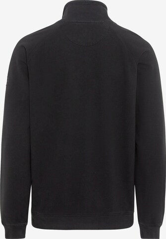 CAMEL ACTIVE Sweatshirt mit Stehkragen aus reiner Baumwolle in Schwarz