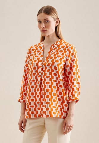 SEIDENSTICKER Tunic ' Schwarze Rose ' in Orange: front