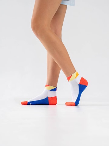 INCYLENCE Athletic Socks 'POLYGONS SHORT' in Blue