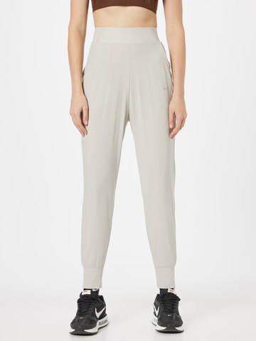 NIKE Tapered Sportsbukser 'Bliss Luxe' i grå: forside