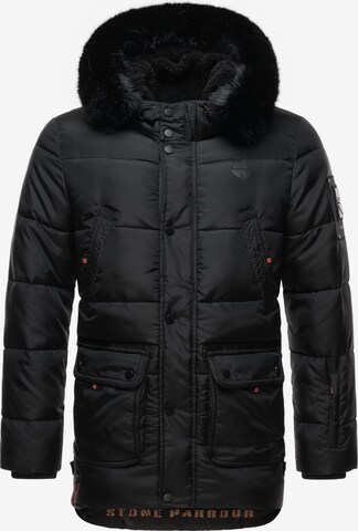 STONE HARBOUR Winterjacke 'Mironoo' in Schwarz: predná strana