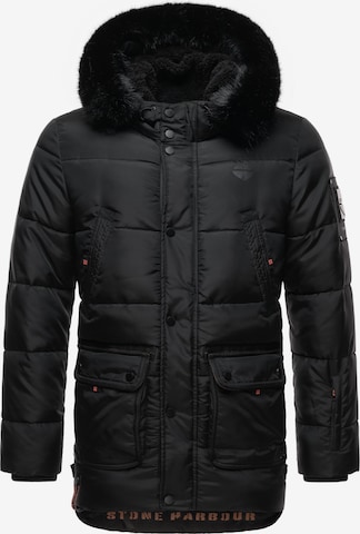 STONE HARBOUR Winter jacket 'Mironoo' in Black: front