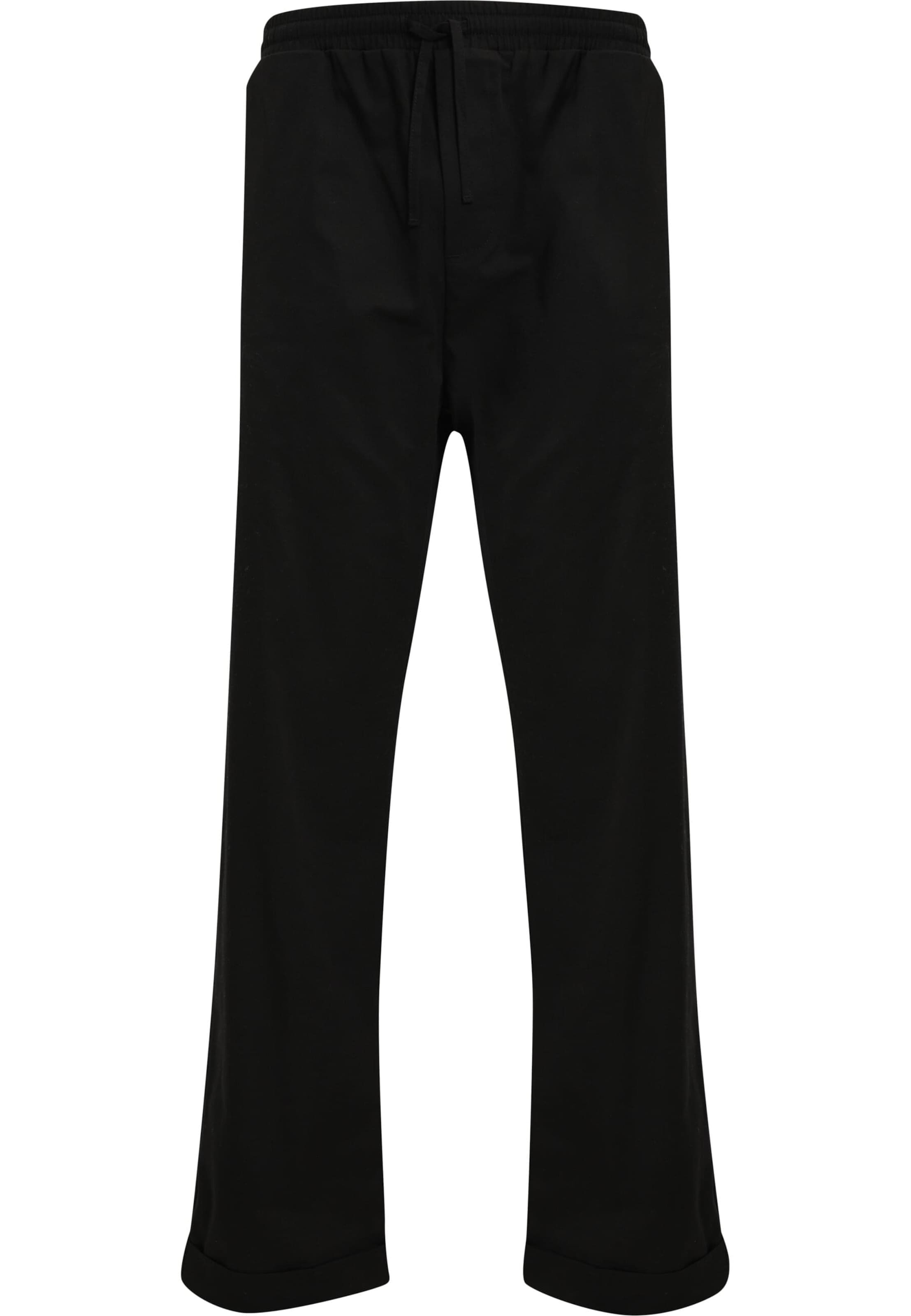 Pantaloni eleganți de la DEF pe negru: față