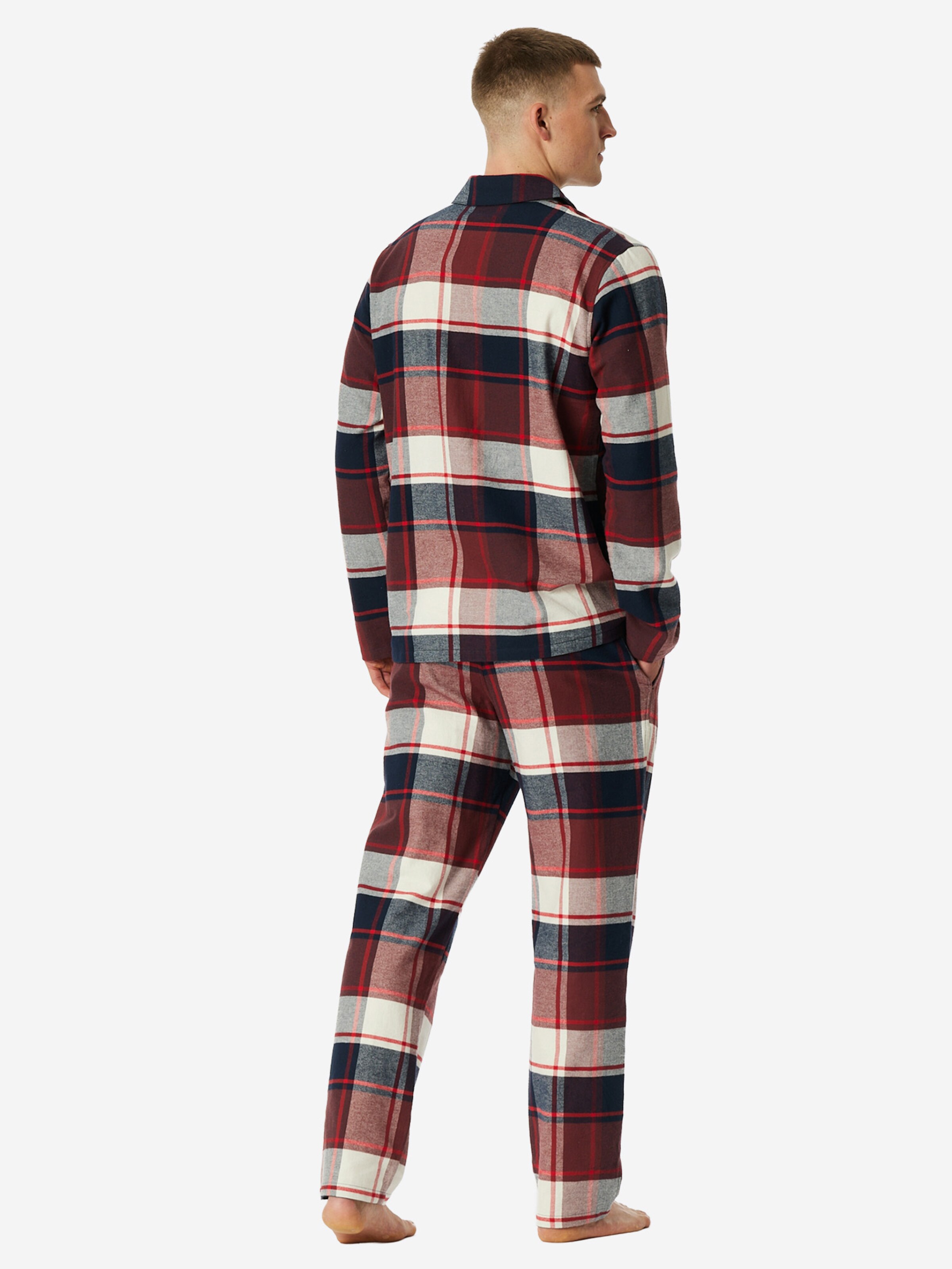 SCHIESSER Pyjama ' Selected Premium Warming ' in Rot