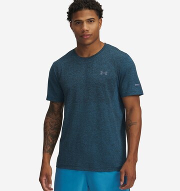 UNDER ARMOUR Performance shirt 'Seamless Stride' in Blue: front