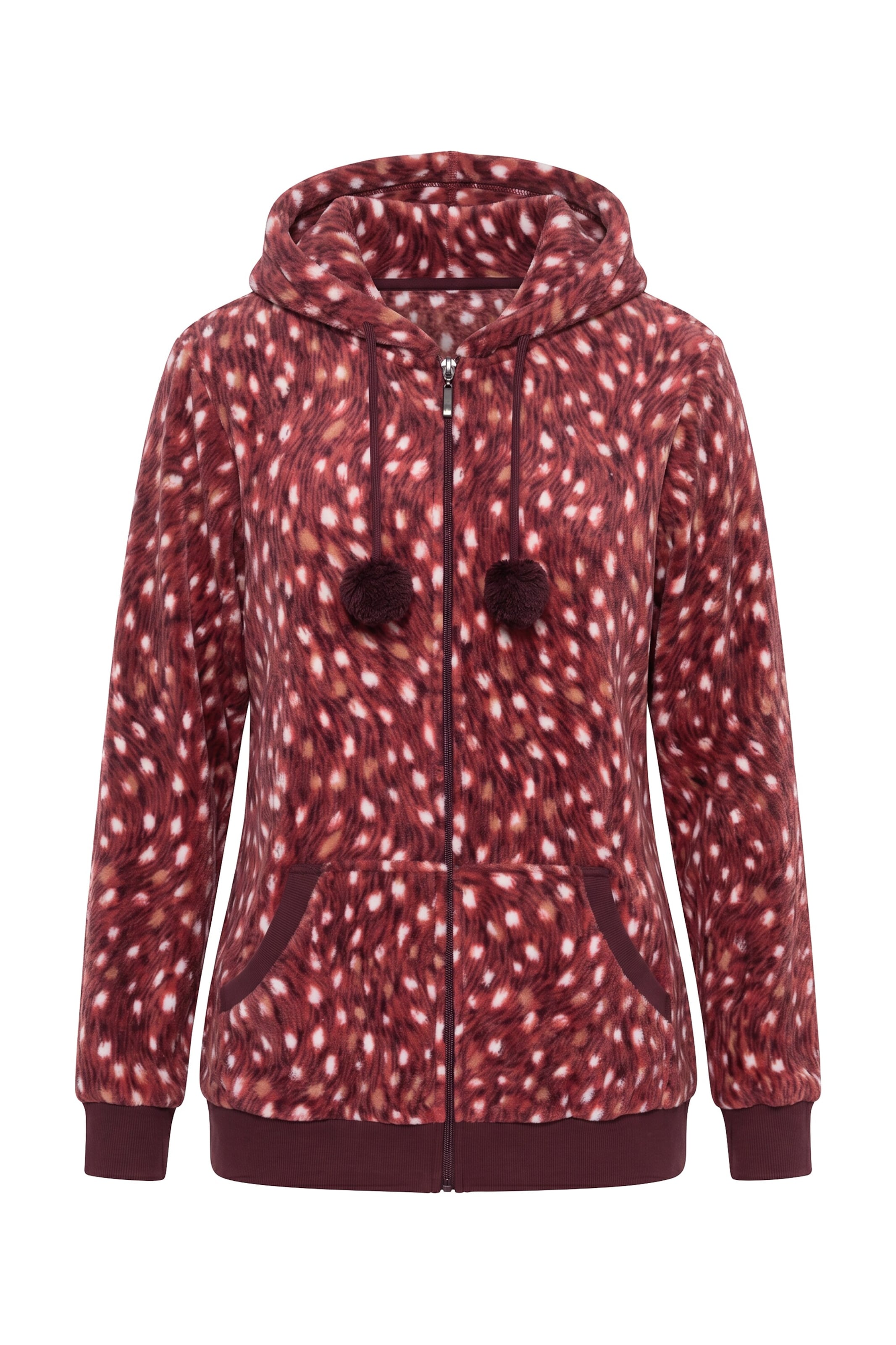 Ulla Popken Fleecejacke in Rot: Vorderseite