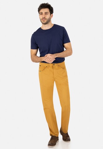 CLUB OF COMFORT Slimfit Broek 'HENRY-X5107' in Geel