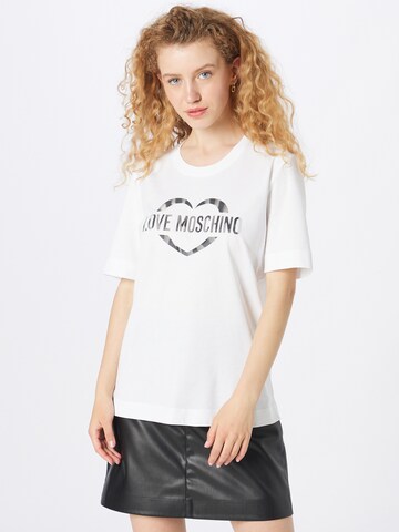 Love Moschino Μπλουζάκι σε λευκό: μπροστά