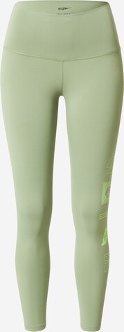 NIKE Skinny Workout Pants in Green: front