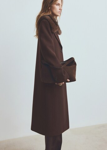 MANGO Winter Coat in Brown