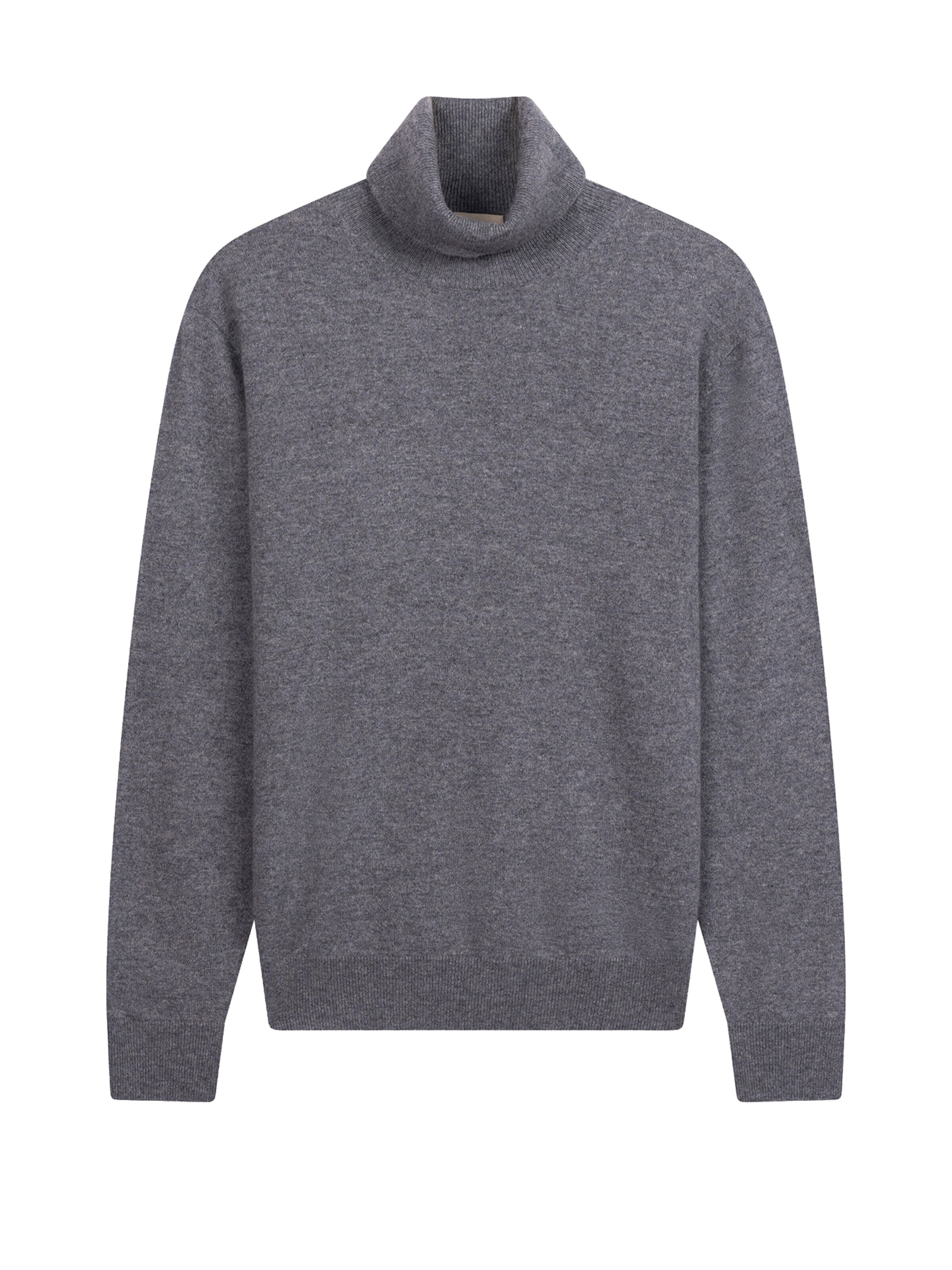 GOBI Cashmere Pullover 'Men's Essential Turtleneck Cashmere Sweater' i grå: forside