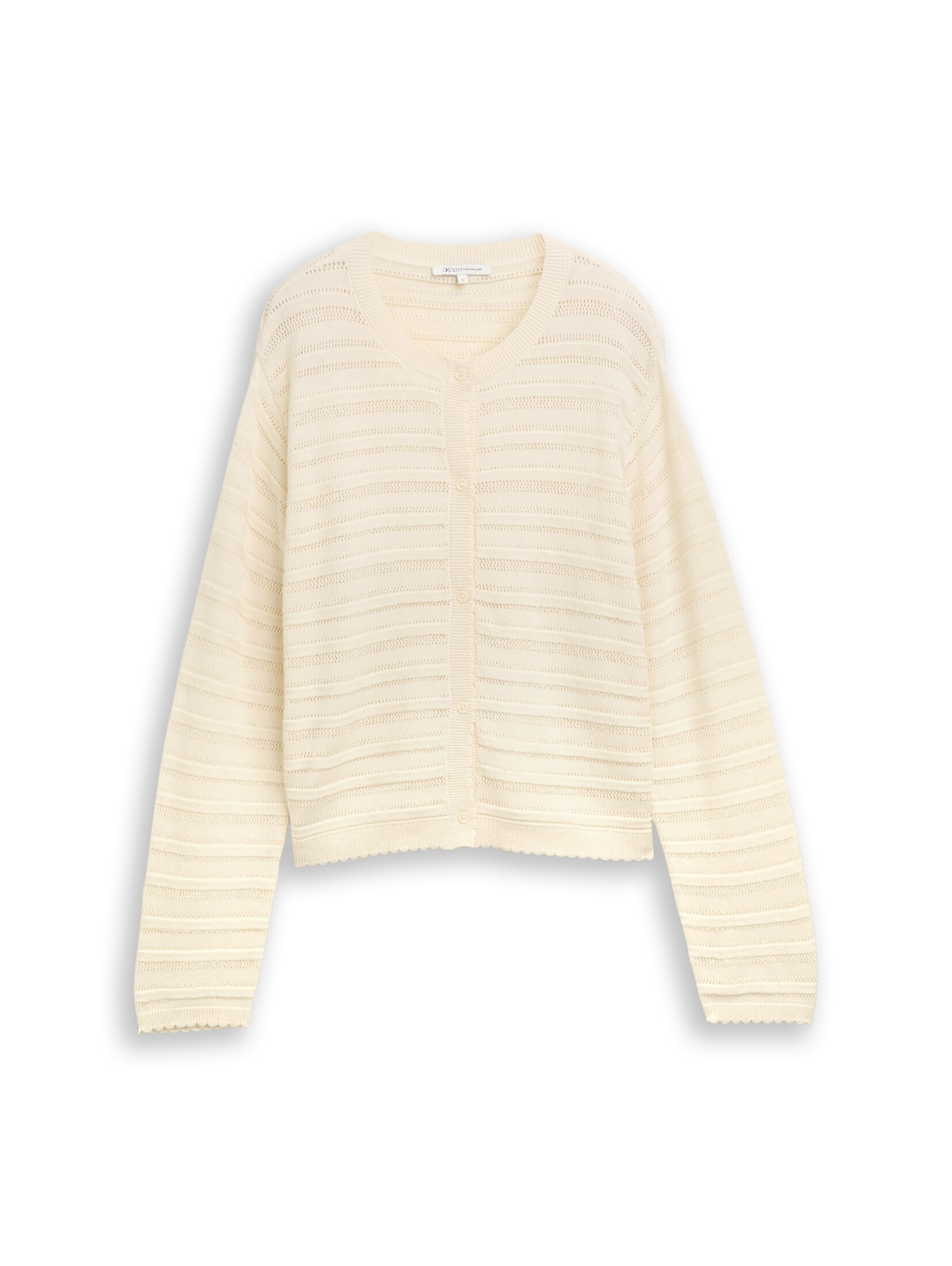 Cardigan TOM TAILOR DENIM en beige : devant
